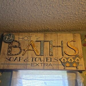 Vintage Style Bath Sign